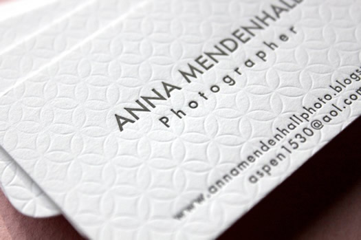 custom letterpress business cards by Blushing Pearl