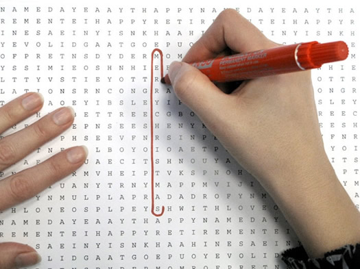 Word Search Wrapping Paper 5 via the Dieline